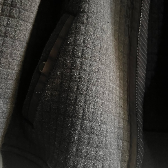 TED BAKER charcoal gray bomber style jacket knit size 3 - Picture 2 of 5